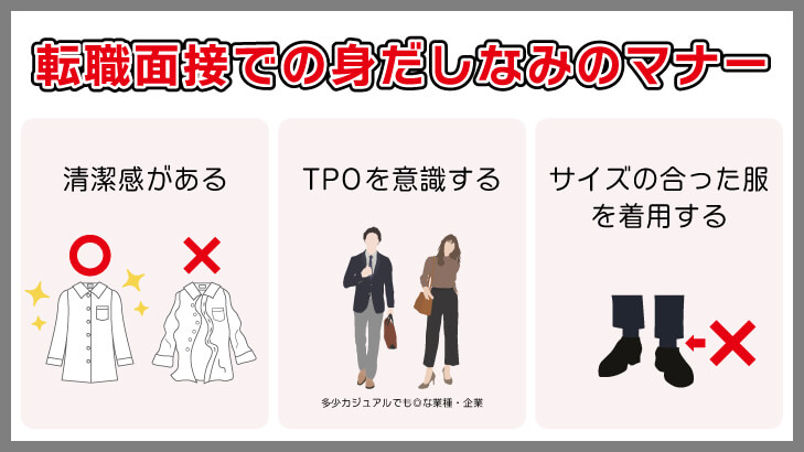 転職面接での身だしなみのマナーとは