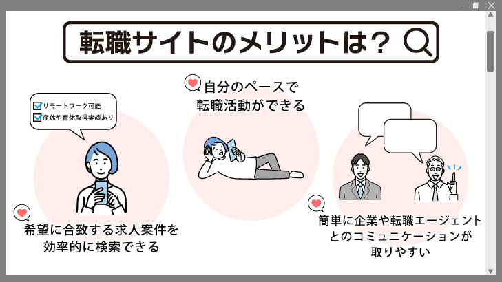 転職サイトを活用すること3つのメリット